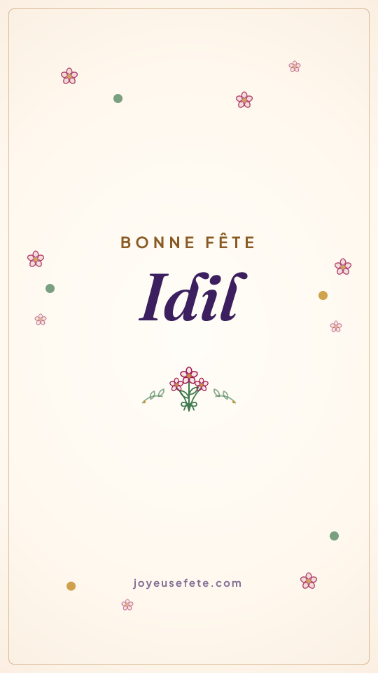 Image « Bonne fête Idil » au format story