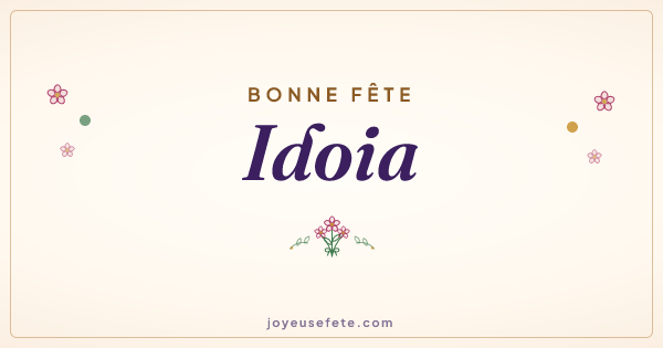 Image « Bonne fête Idoia » au format large
