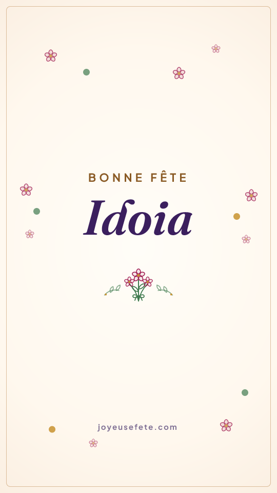 Image « Bonne fête Idoia » au format story