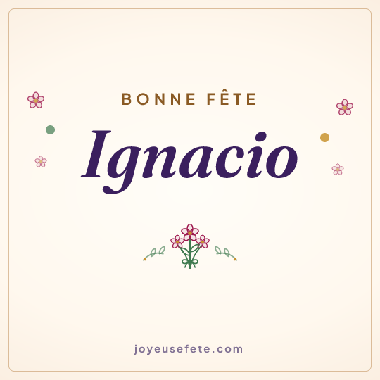 Image carrée « Bonne fête Ignacio » pour WhatsApp