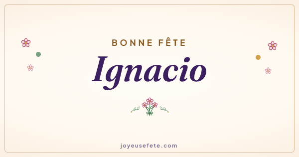 Image « Bonne fête Ignacio » au format large