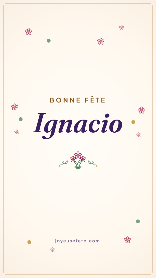 Image « Bonne fête Ignacio » au format story