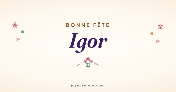 Image « Bonne fête Igor » au format large