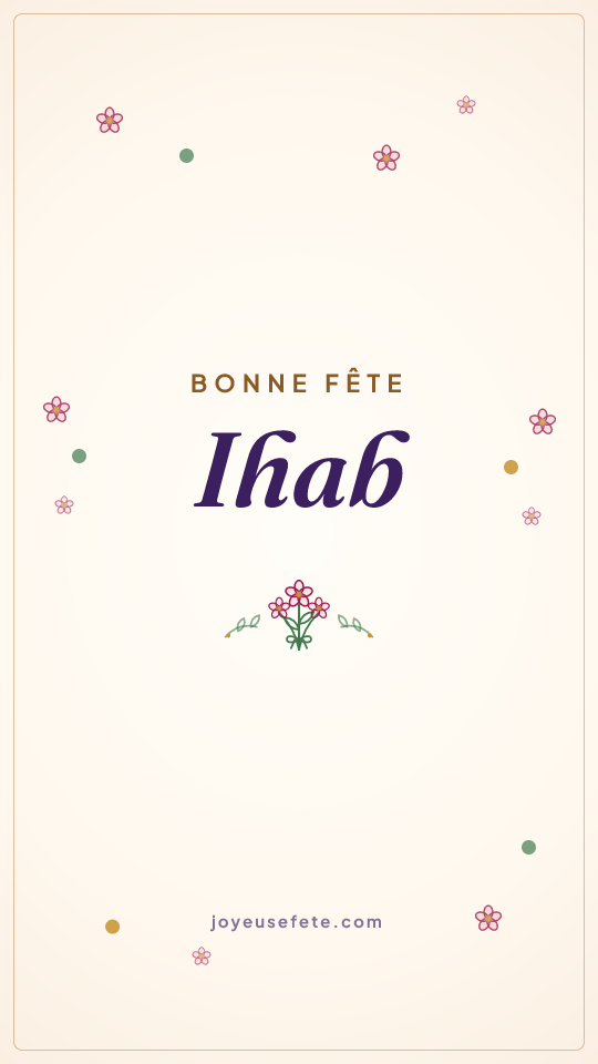 Image « Bonne fête Ihab » au format story