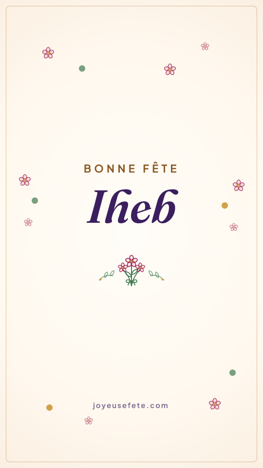 Image « Bonne fête Iheb » au format story