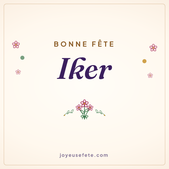 Image carrée « Bonne fête Iker » pour WhatsApp