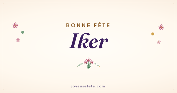 Image « Bonne fête Iker » au format large