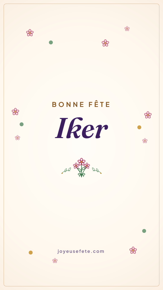 Image « Bonne fête Iker » au format story