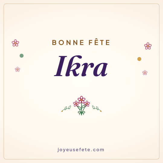 Image carrée « Bonne fête Ikra » pour WhatsApp
