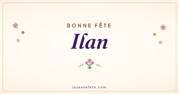 Image « Bonne fête Ilan » au format large