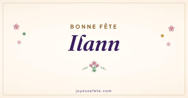 Image « Bonne fête Ilann » au format large