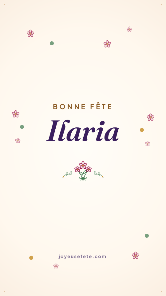 Image « Bonne fête Ilaria » au format story
