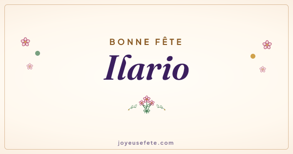 Image « Bonne fête Ilario » au format large