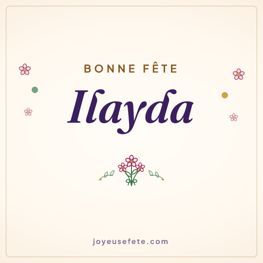Image carrée « Bonne fête Ilayda » pour WhatsApp