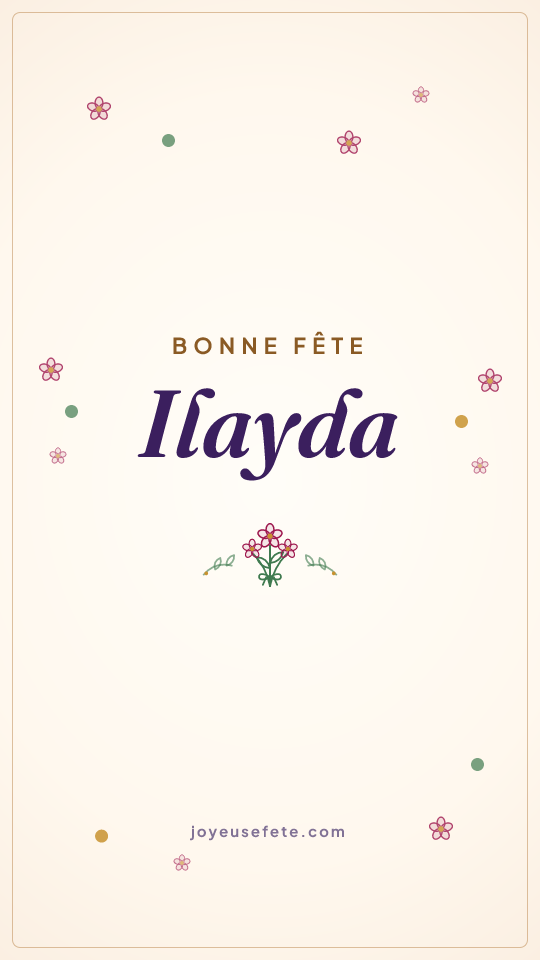 Image « Bonne fête Ilayda » au format story