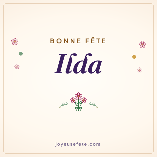 Image carrée « Bonne fête Ilda » pour WhatsApp