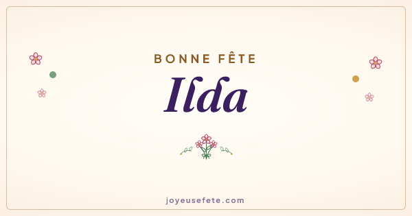 Image « Bonne fête Ilda » au format large