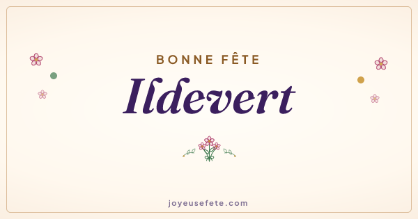Image « Bonne fête Ildevert » au format large