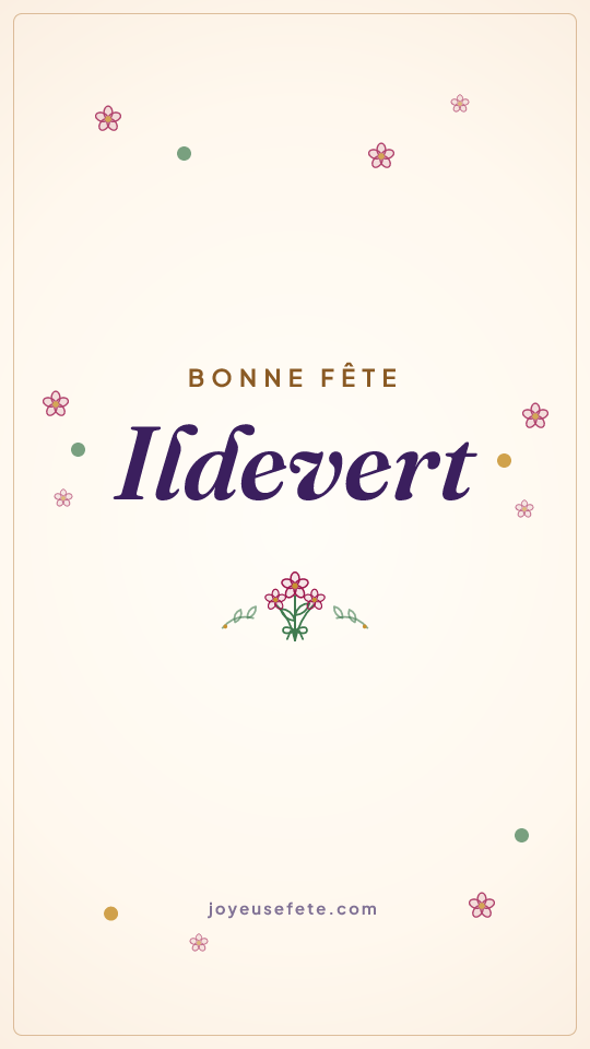 Image « Bonne fête Ildevert » au format story