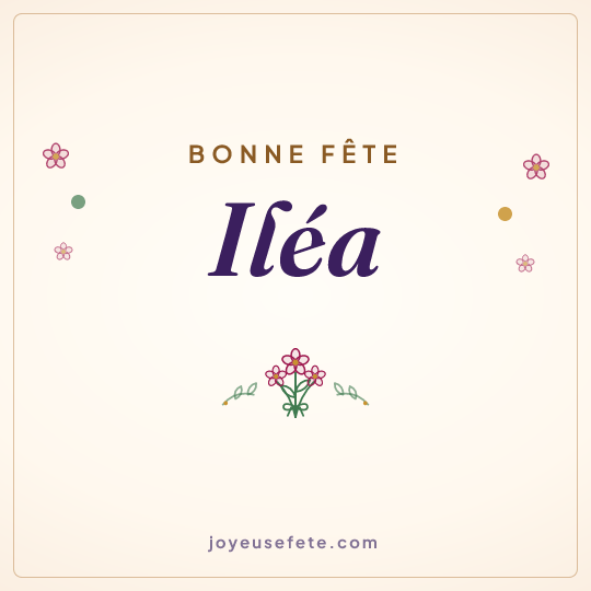 Image carrée « Bonne fête Iléa » pour WhatsApp