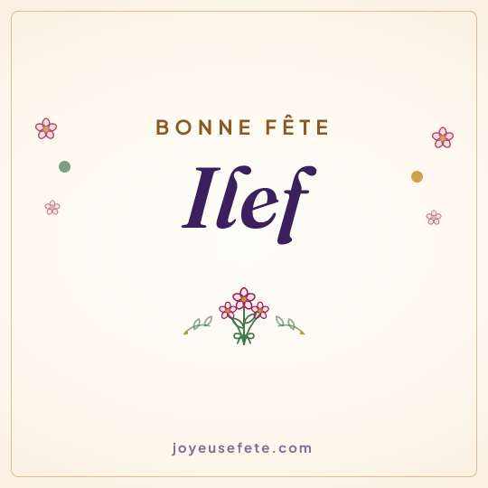 Image carrée « Bonne fête Ilef » pour WhatsApp