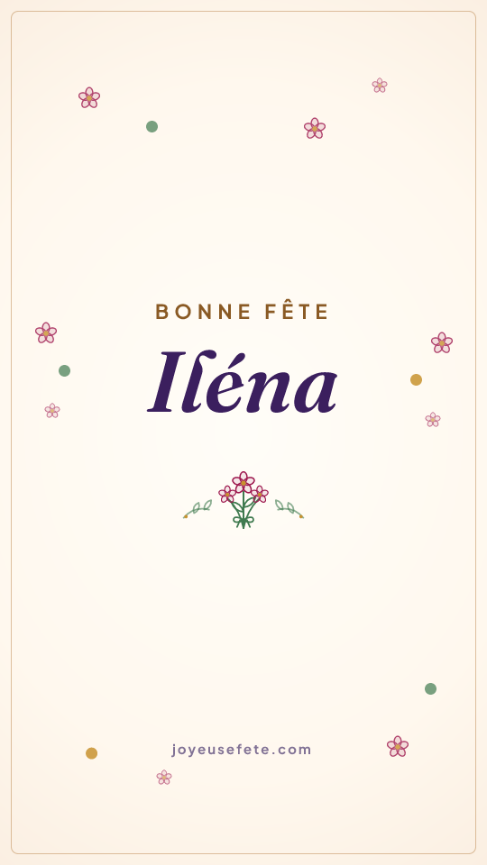Image « Bonne fête Iléna » au format story