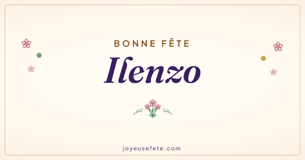Image « Bonne fête Ilenzo » au format large