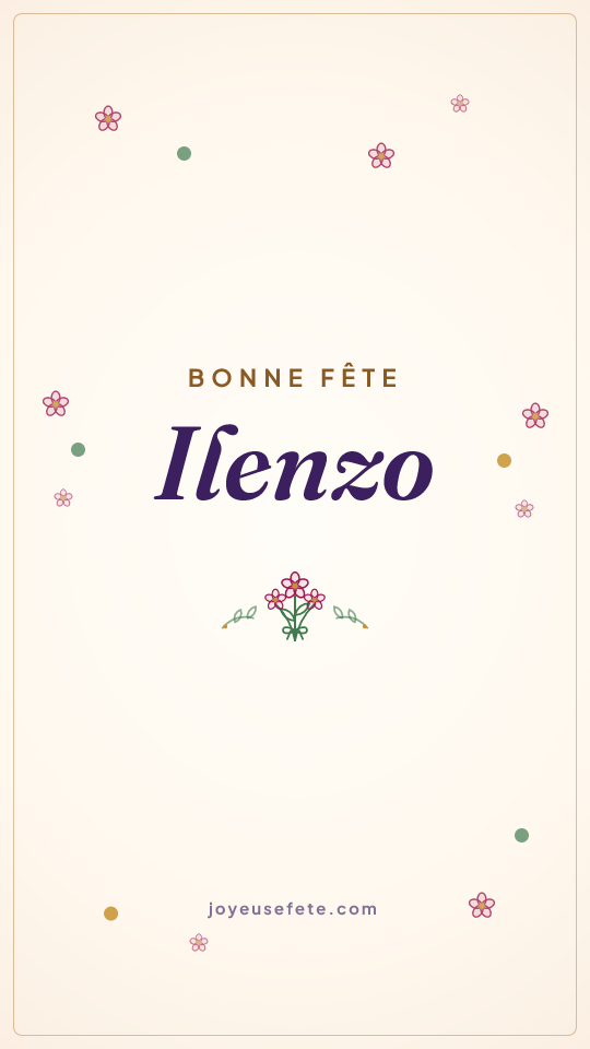 Image « Bonne fête Ilenzo » au format story