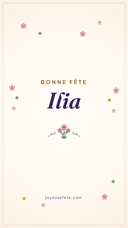 Image « Bonne fête Ilia » au format story