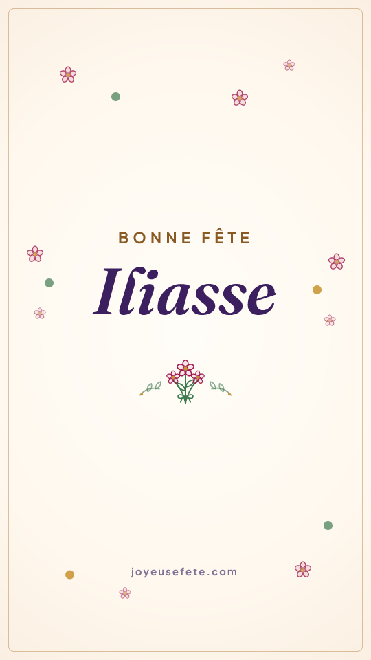 Image « Bonne fête Iliasse » au format story