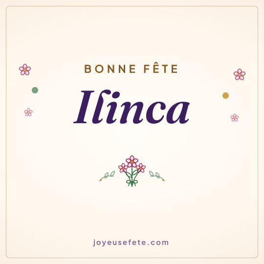 Image carrée « Bonne fête Ilinca » pour WhatsApp