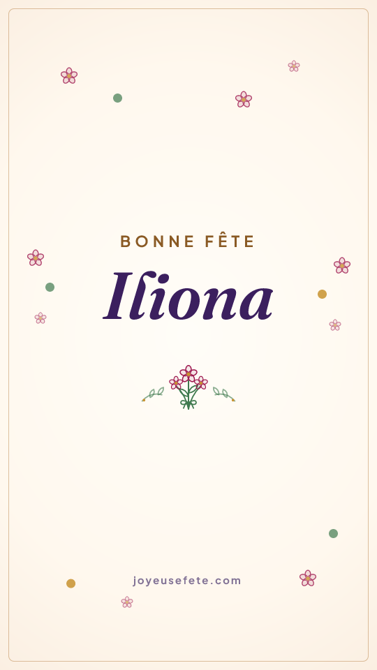 Image « Bonne fête Iliona » au format story