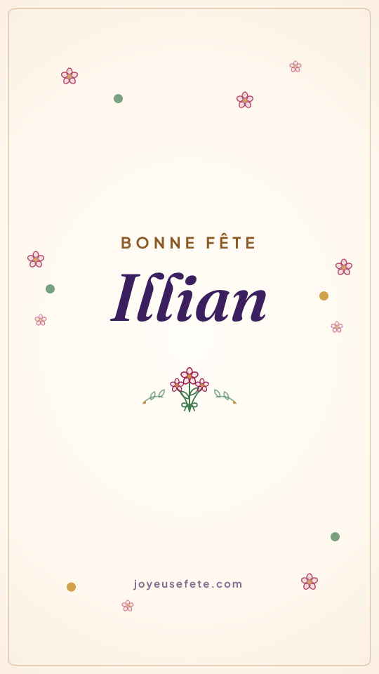 Image « Bonne fête Illian » au format story