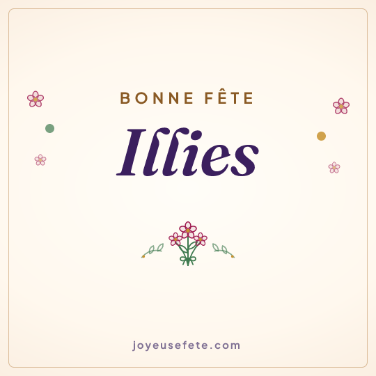 Image carrée « Bonne fête Illies » pour WhatsApp