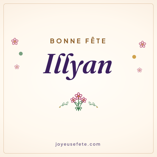 Image carrée « Bonne fête Illyan » pour WhatsApp