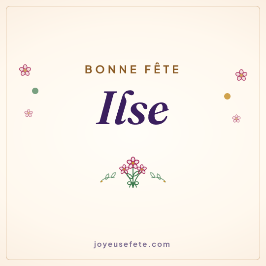 Image carrée « Bonne fête Ilse » pour WhatsApp
