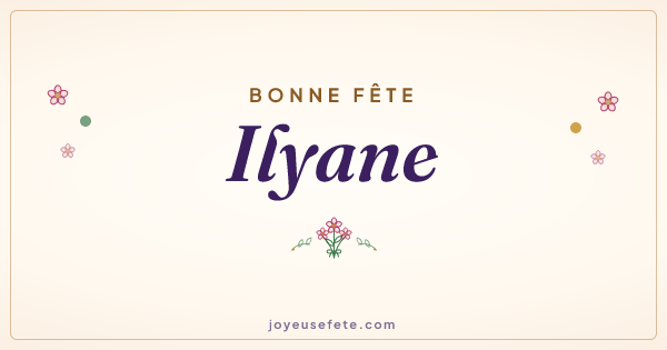 Image « Bonne fête Ilyane » au format large