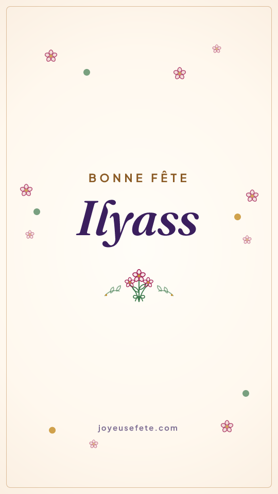 Image « Bonne fête Ilyass » au format story