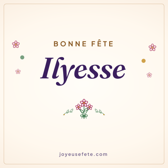 Image carrée « Bonne fête Ilyesse » pour WhatsApp