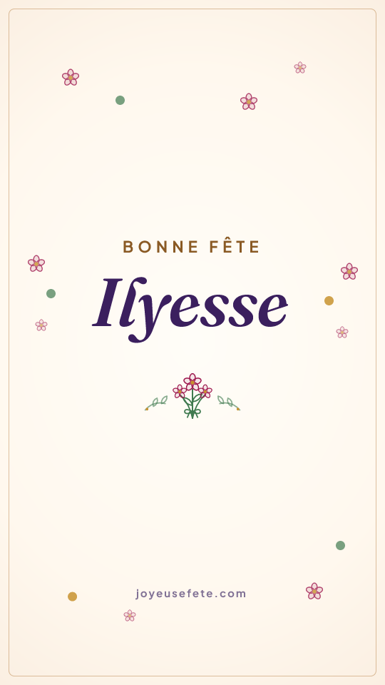 Image « Bonne fête Ilyesse » au format story