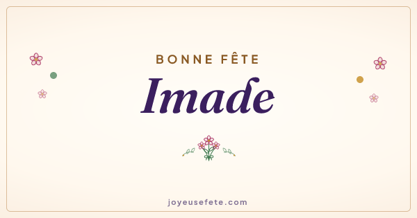 Image « Bonne fête Imade » au format large