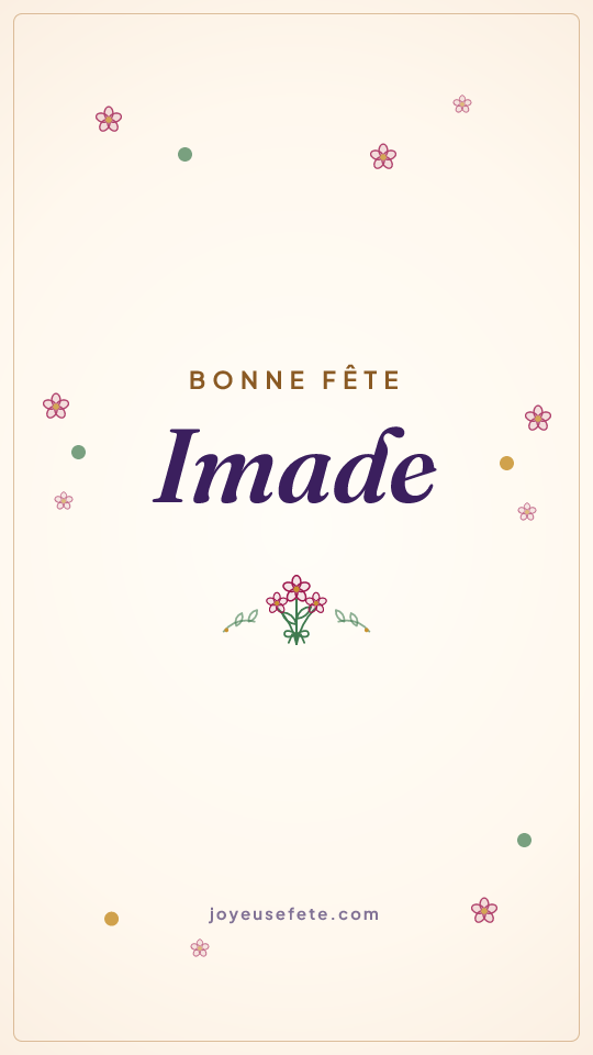 Image « Bonne fête Imade » au format story