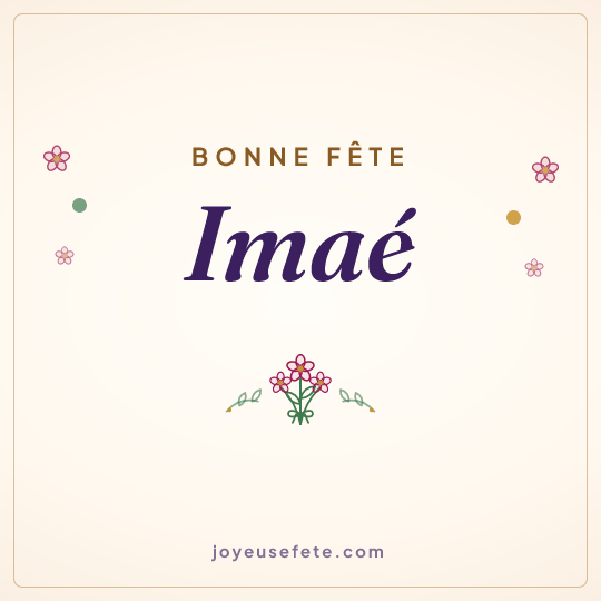 Image carrée « Bonne fête Imaé » pour WhatsApp