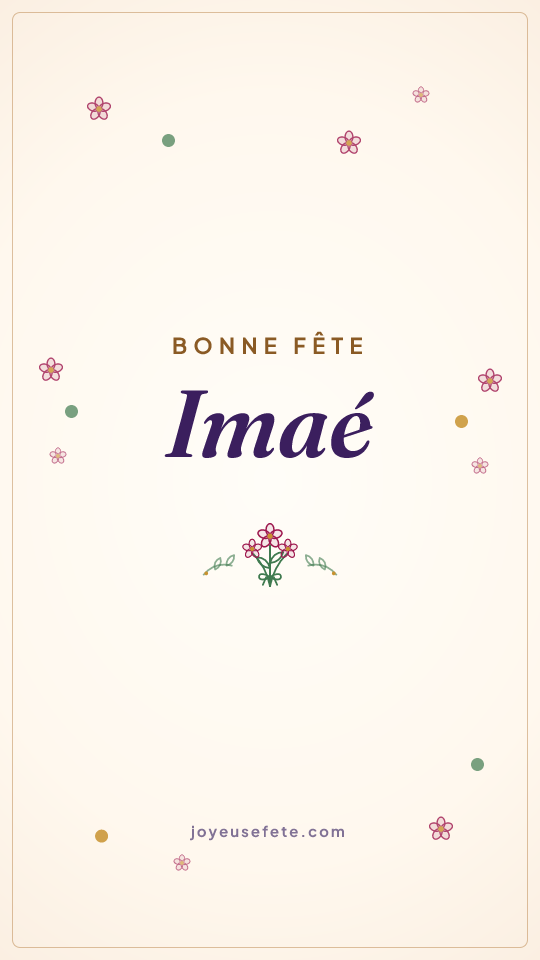 Image « Bonne fête Imaé » au format story