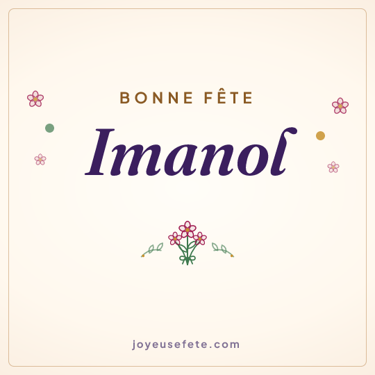 Image carrée « Bonne fête Imanol » pour WhatsApp