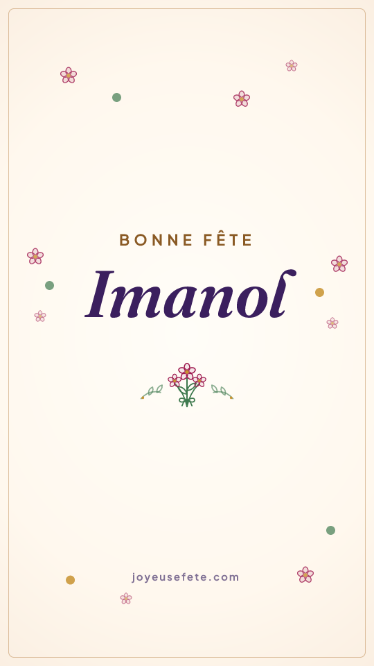 Image « Bonne fête Imanol » au format story