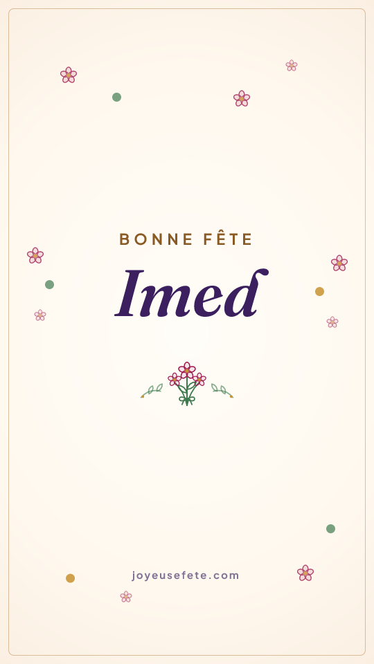 Image « Bonne fête Imed » au format story