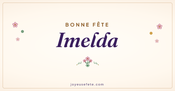 Image « Bonne fête Imelda » au format large