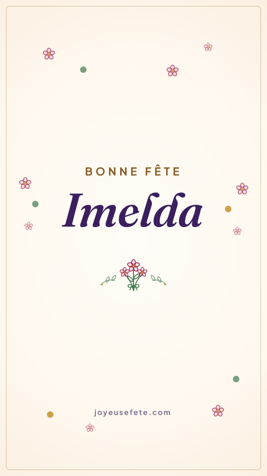 Image « Bonne fête Imelda » au format story