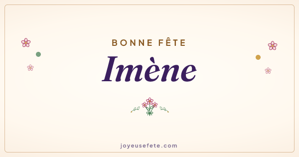Image « Bonne fête Imène » au format large